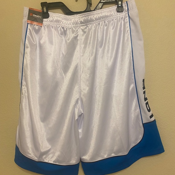 NWT ANDI Large Men’s Basketball shorts White and Blue - Picture 4 of 4